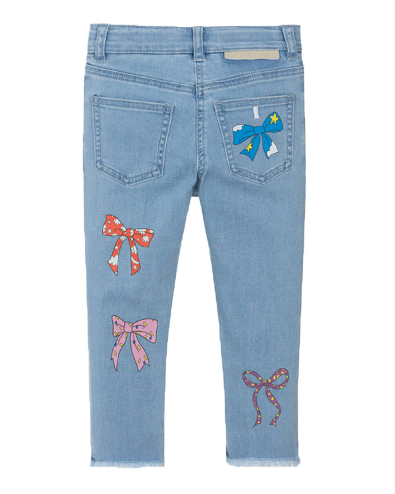 Girls Blue Bow Denim