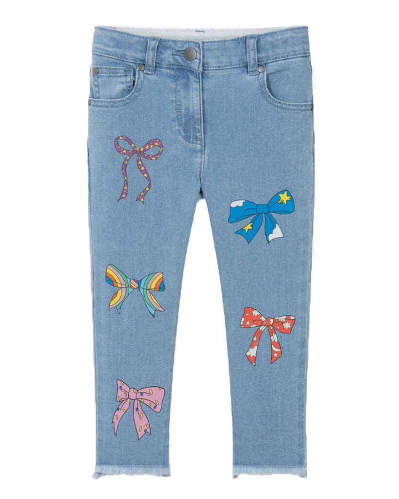 Girls Blue Bow Denim