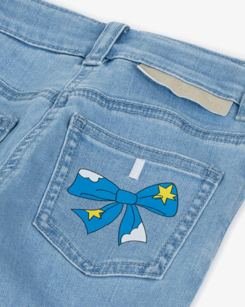 Girls Blue Bow Denim