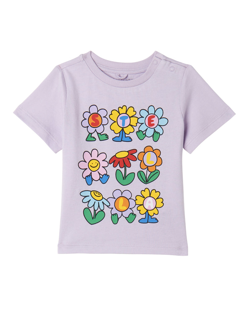 Baby Girls Purple Floral T-Shirt