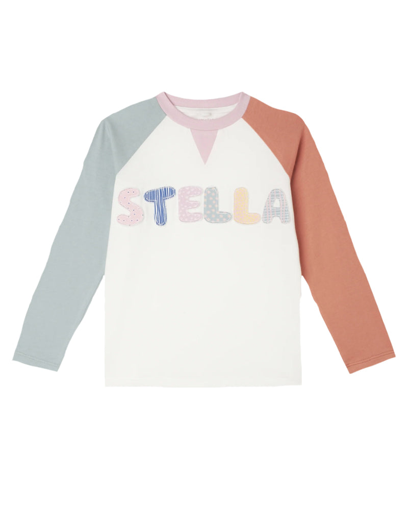 Girls Multi/Print Patch Logo Top