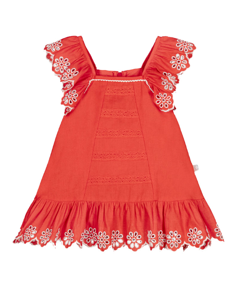 
  
    Stella
  
    Mccartney
  
    Kids
  
 Baby Girls Orange Embroidery Linen Dress