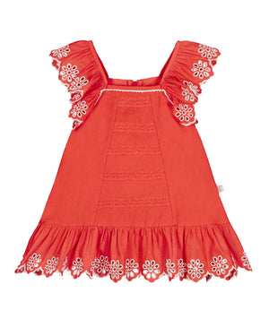 
  
    Stella
  
    Mccartney
  
    Kids
  
 Baby Girls Orange Embroidery Linen Dress