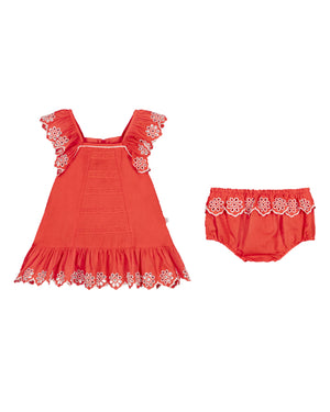 
  
    Stella
  
    Mccartney
  
    Kids
  
 Baby Girls Orange Embroidery Linen Dress