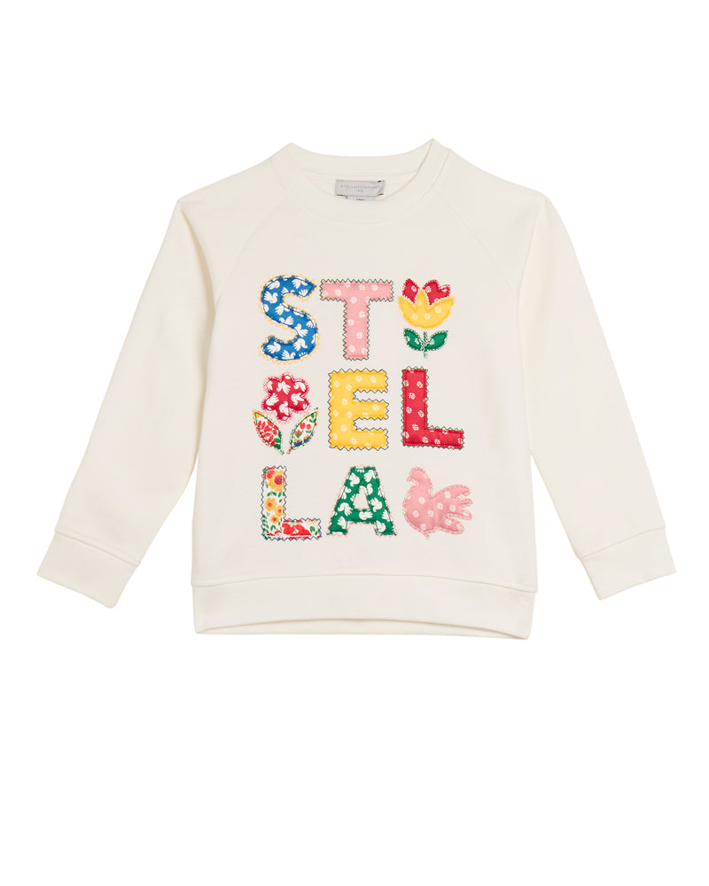 
  
    Stella
  
    Mccartney
  
    Kids
  
 Girls White Logo Patch Sweatshirt