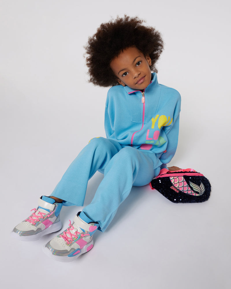 Girls blue tracksuit online