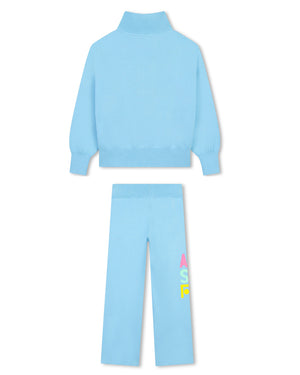 
  
    Billieblush
  
 Girls Blue Zip Up Knit Tracksuit