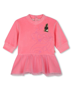 
  
    Billieblush
  
 Baby Girls Pink Unicorn Velvet Dress