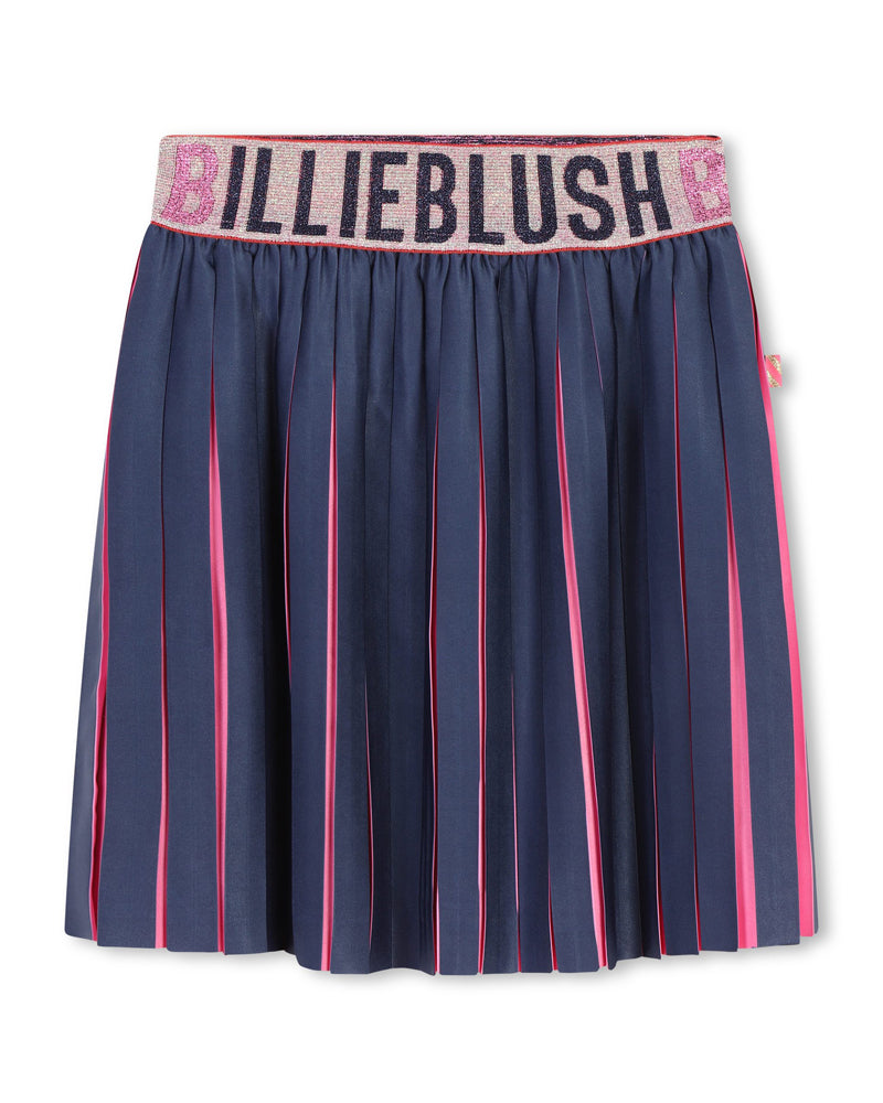 Girls Navy Pleated Skirt