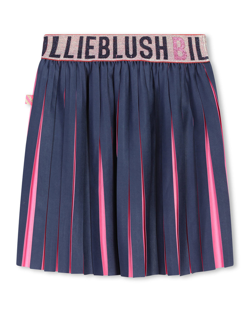 Billieblush Kids Girls Navy Pleated Skirt