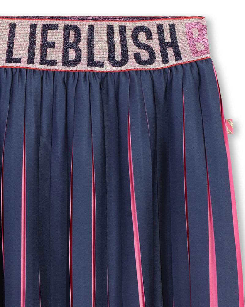 Girls Navy Pleated Skirt