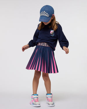 
  
    Billieblush
  
 Girls Navy Pleated Skirt