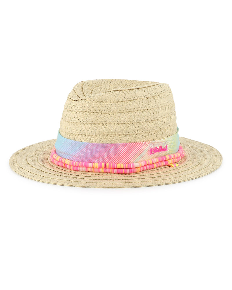 Girls Beige Straw Hat