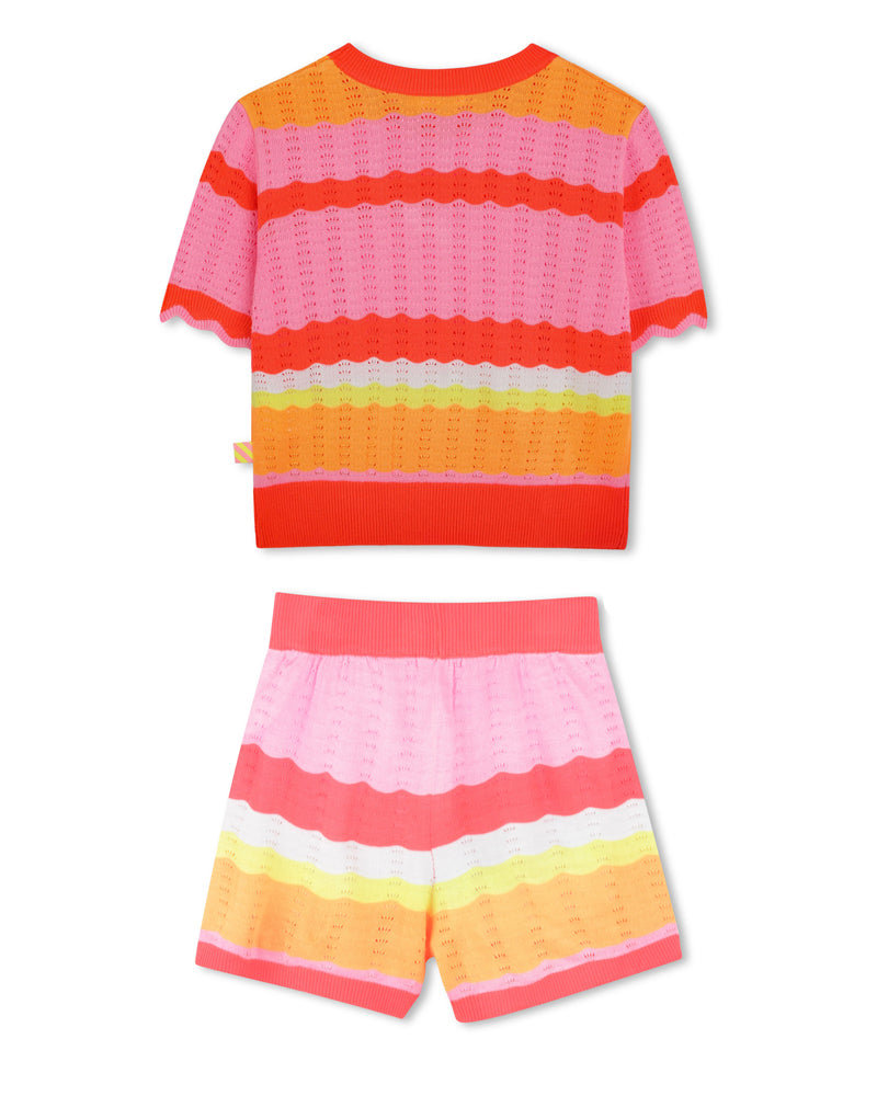 Girls Multi/Print Knit Top &amp; Short Set