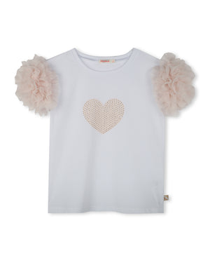 
  
    Billieblush
  
 Girls White Heart T-Shirt