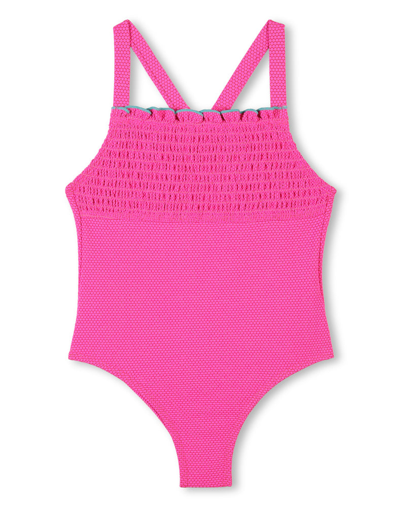 Girls Pink Glitter Swimsuit