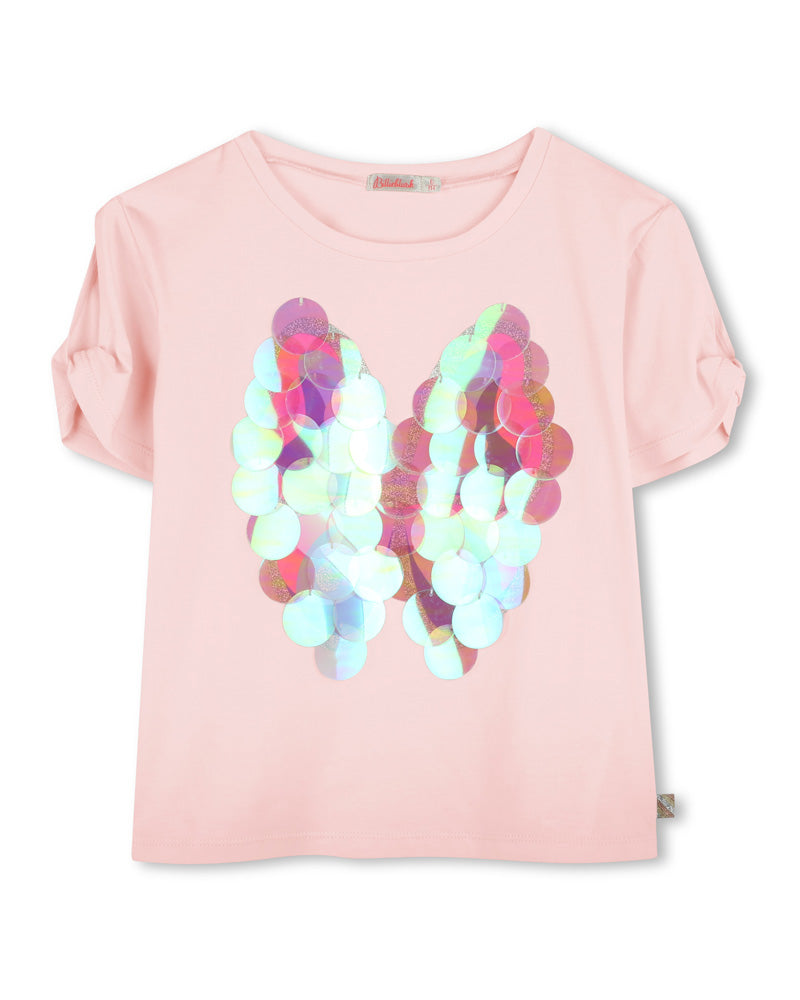 Girls Pink Butterfly T-Shirt