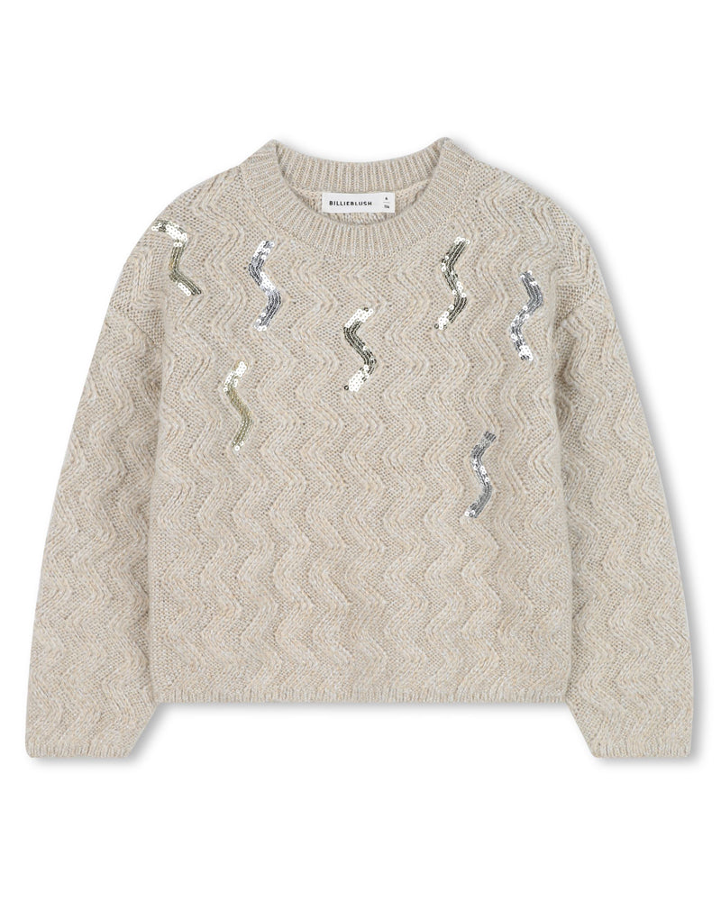 Girls Gold Knit Sweater