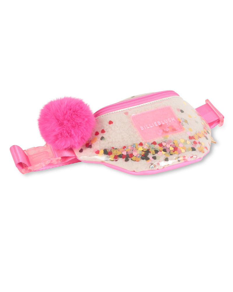 Girls Pink Glitter Belt Bag