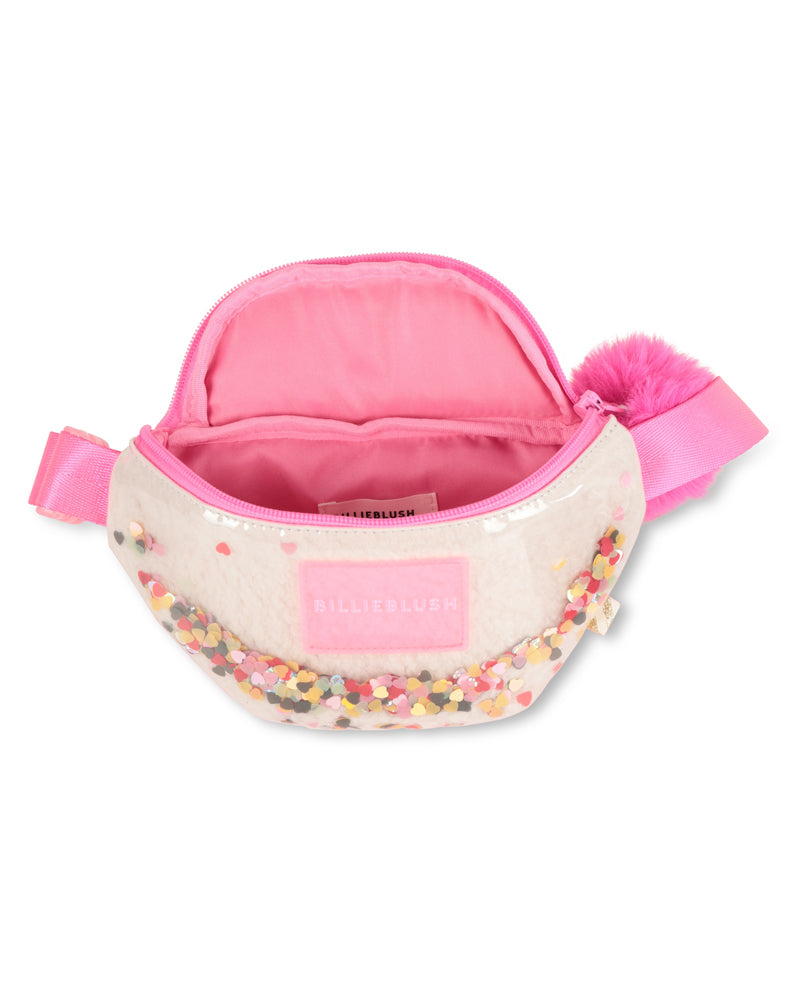 Girls Pink Glitter Belt Bag