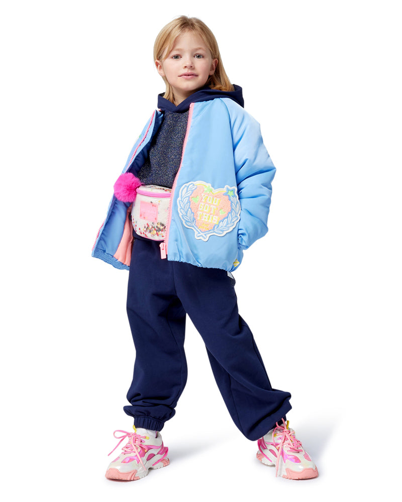 Girls Pink Glitter Belt Bag