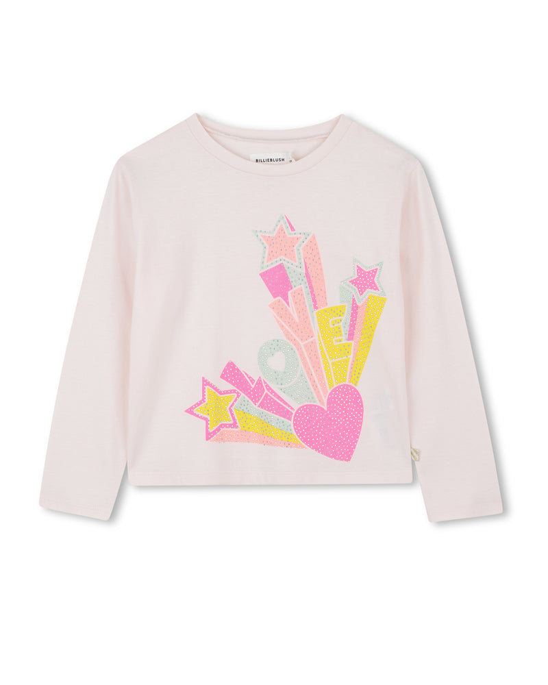 Girls Pink Love Top