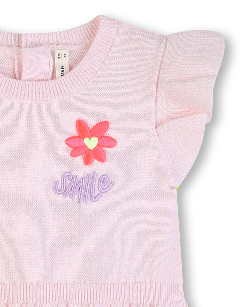 
  
    Billieblush
  
 Baby Girls Pink Knit Flower Dress