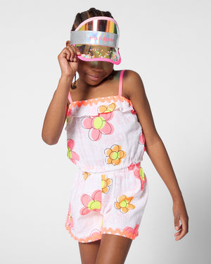 
  
    Billieblush
  
 Girls White Flower Tank & Short Set