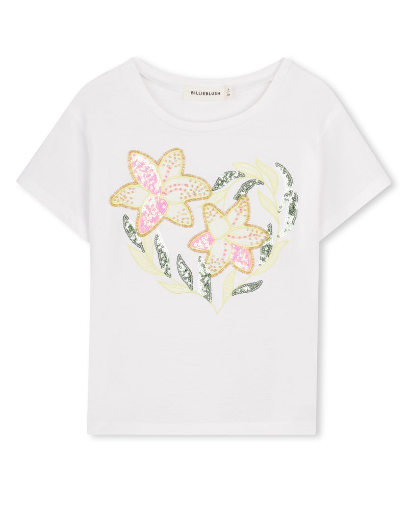 
  
    Billieblush
  
 Girls White Floral T-Shirt