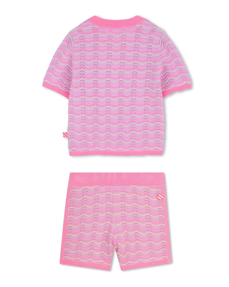 
  
    Billieblush
  
 Girls Purple Crochet Knit Set