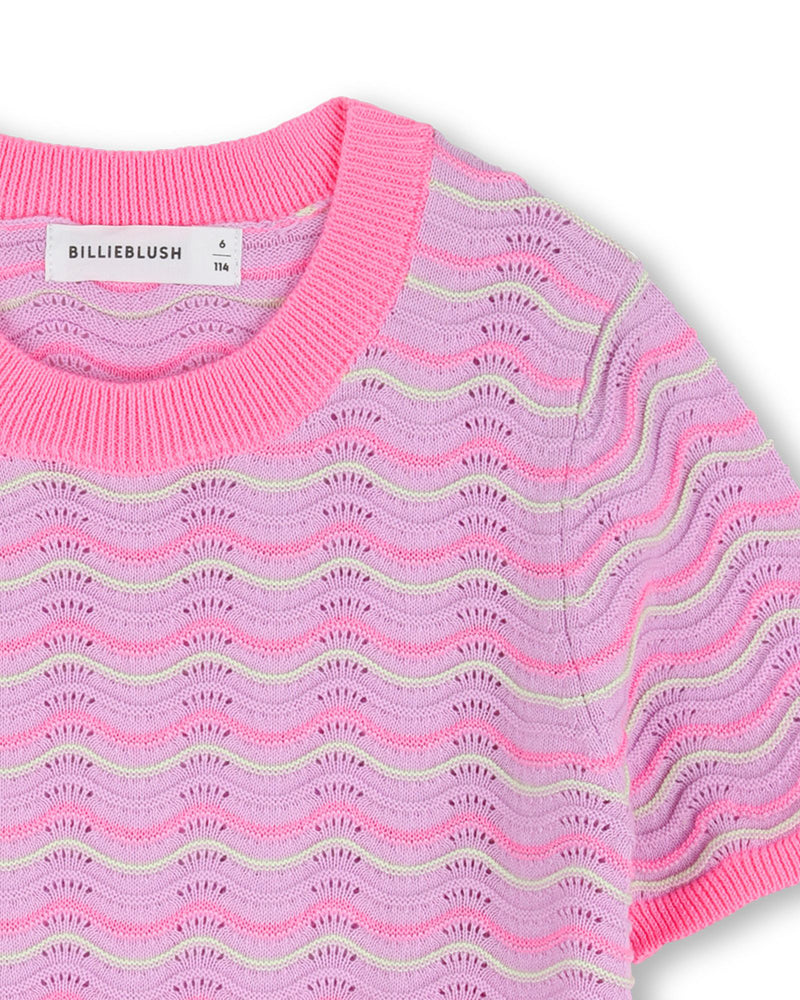 
  
    Billieblush
  
 Girls Purple Crochet Knit Set
