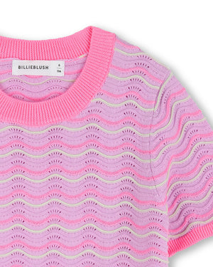 
  
    Billieblush
  
 Girls Purple Crochet Knit Set