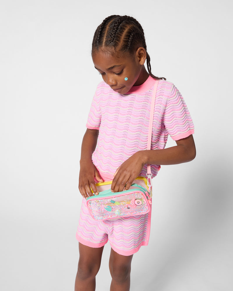 
  
    Billieblush
  
 Girls Purple Crochet Knit Set