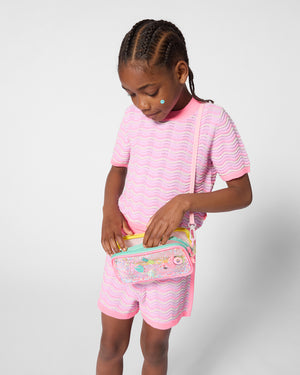 
  
    Billieblush
  
 Girls Purple Crochet Knit Set