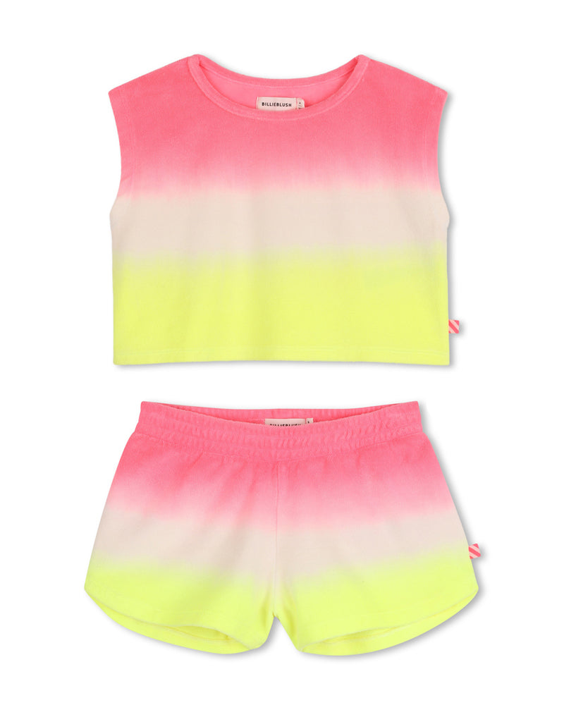 
  
    Billieblush
  
 Girls Multi/Print Towel Top & Short Set
