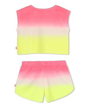 
  
    Billieblush
  
 Girls Multi/Print Towel Top & Short Set