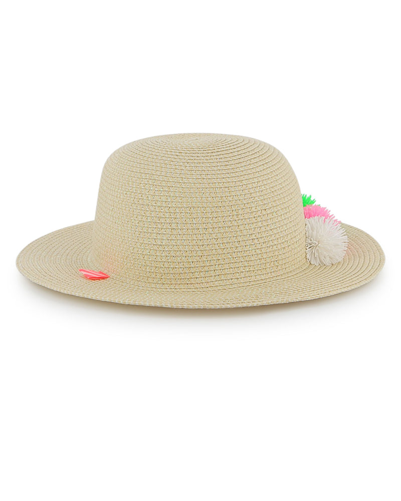 
  
    Billieblush
  
 Girls Biege Pompom Sun Hat