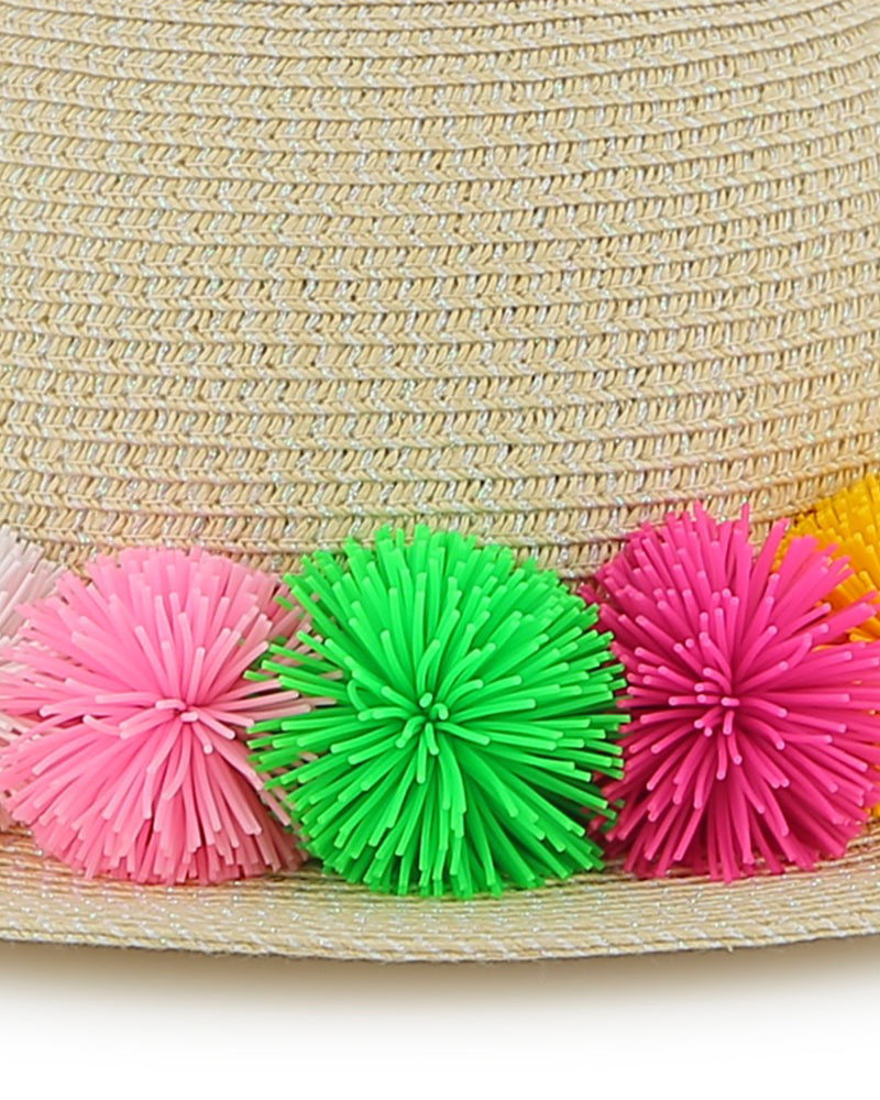 
  
    Billieblush
  
 Girls Biege Pompom Sun Hat
