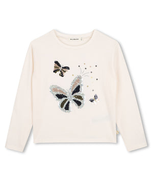 
  
    Billieblush
  
 Girls Ivory Butterfly Top