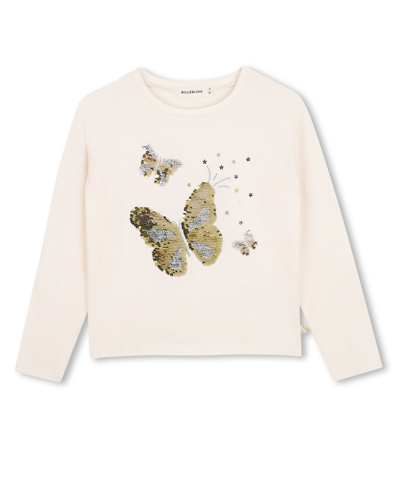 
  
    Billieblush
  
 Girls Ivory Butterfly Top