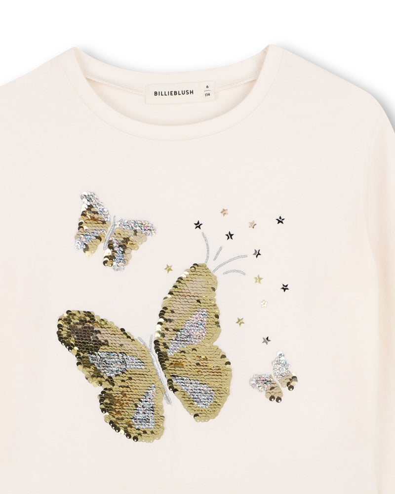 
  
    Billieblush
  
 Girls Ivory Butterfly Top