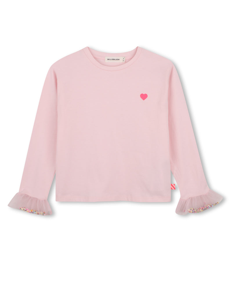 
  
    Billieblush
  
 Girls Pink Ruffle Long Sleeve Top