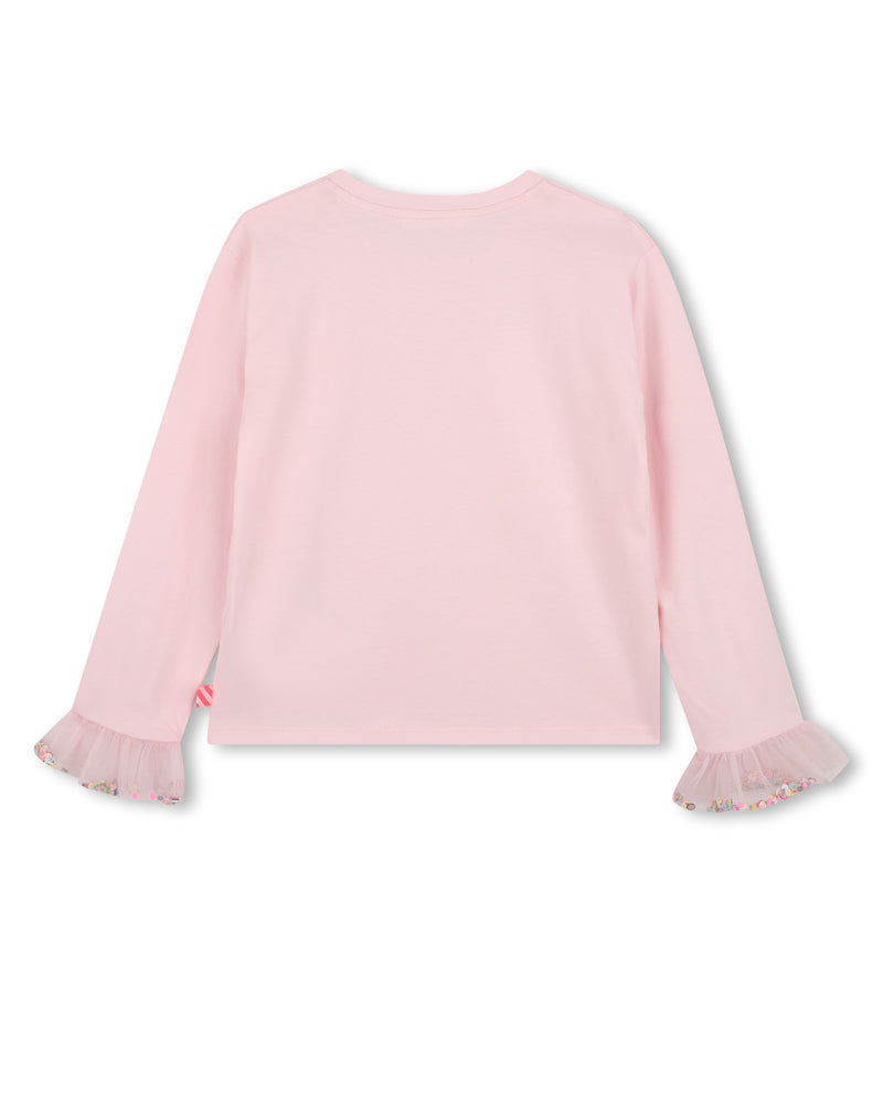 
  
    Billieblush
  
 Girls Pink Ruffle Long Sleeve Top