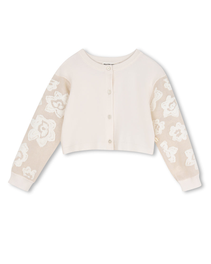 
  
    Billieblush
  
 Girls Ivory/Gold Knit Cardigan
