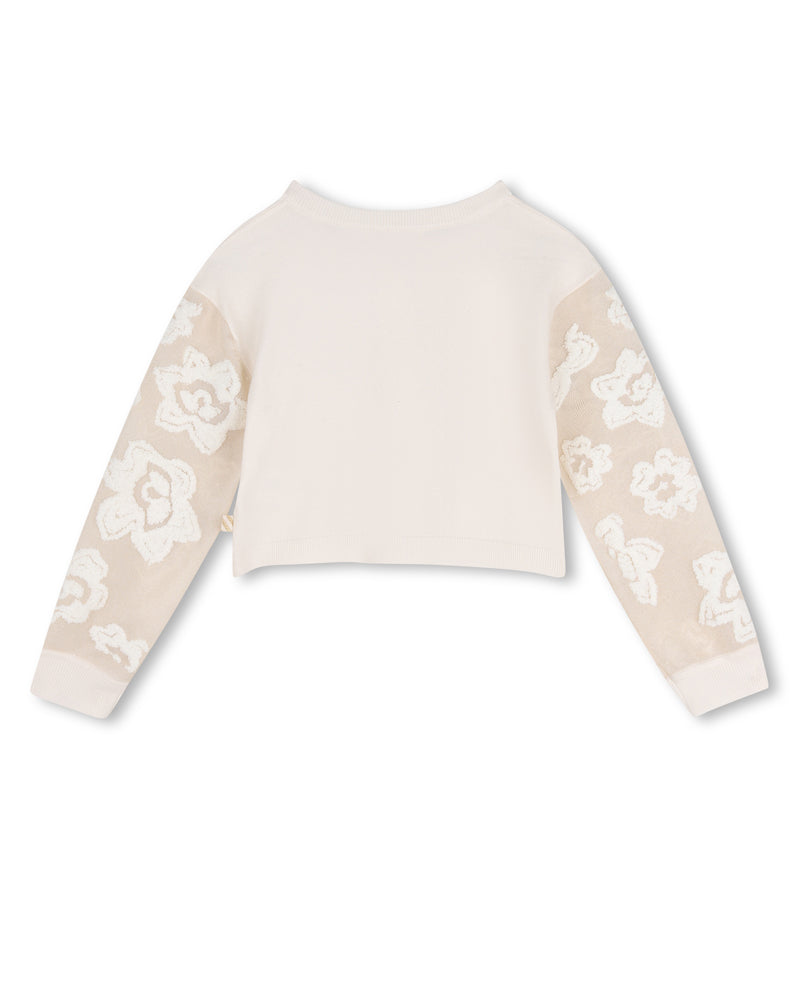 
  
    Billieblush
  
 Girls Ivory/Gold Knit Cardigan
