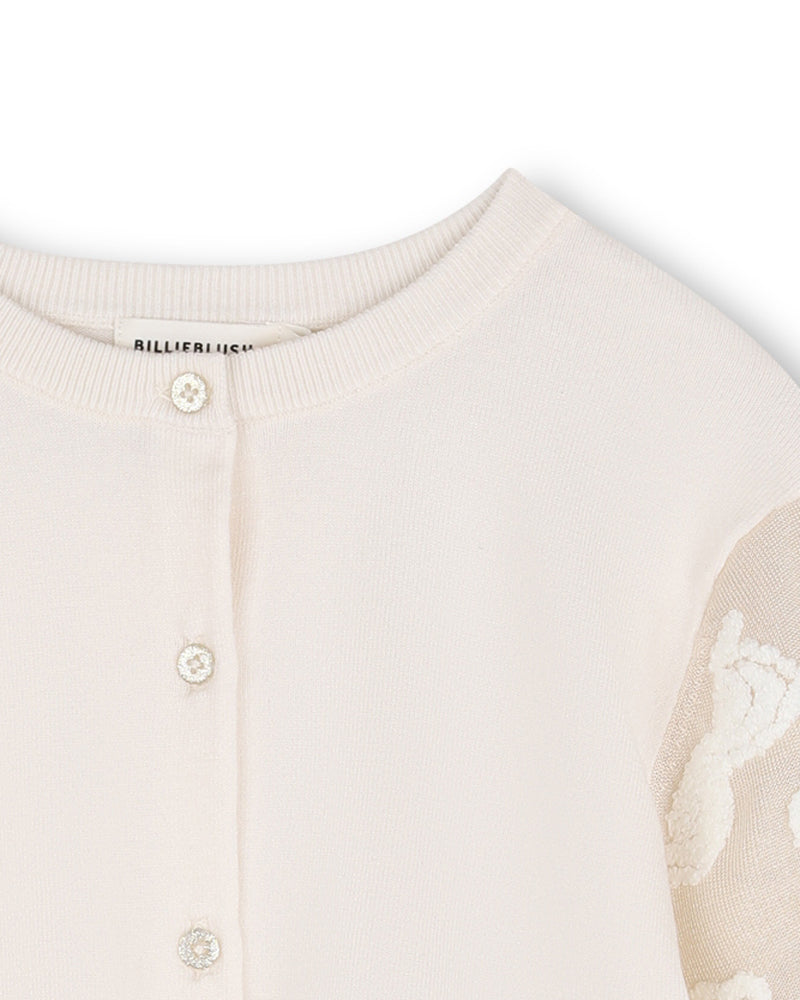 
  
    Billieblush
  
 Girls Ivory/Gold Knit Cardigan