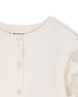 
  
    Billieblush
  
 Girls Ivory/Gold Knit Cardigan