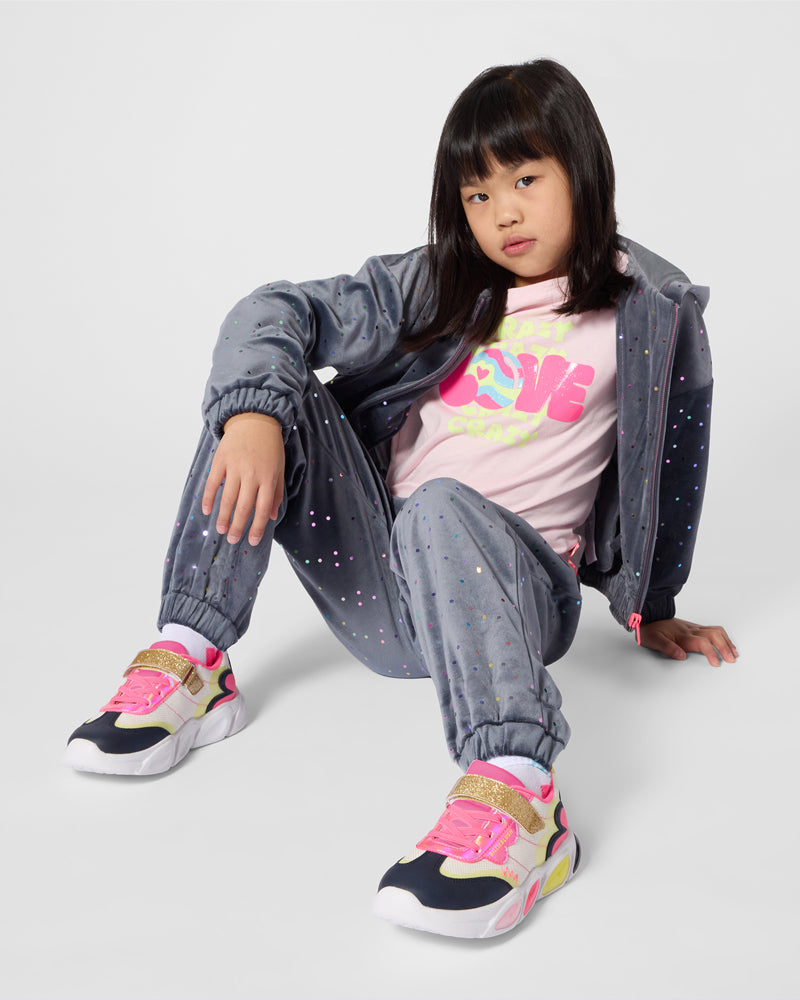 
  
    Billieblush
  
 Girls Grey Sequin Velvet Track Pants