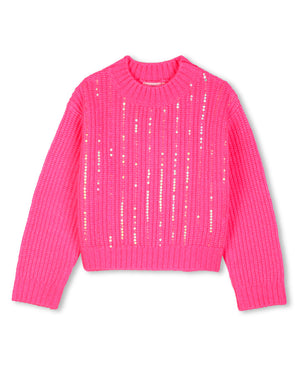 
  
    Billieblush
  
 Girls Fuchsia Sequin Knit Sweater