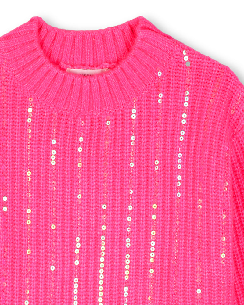 
  
    Billieblush
  
 Girls Fuchsia Sequin Knit Sweater